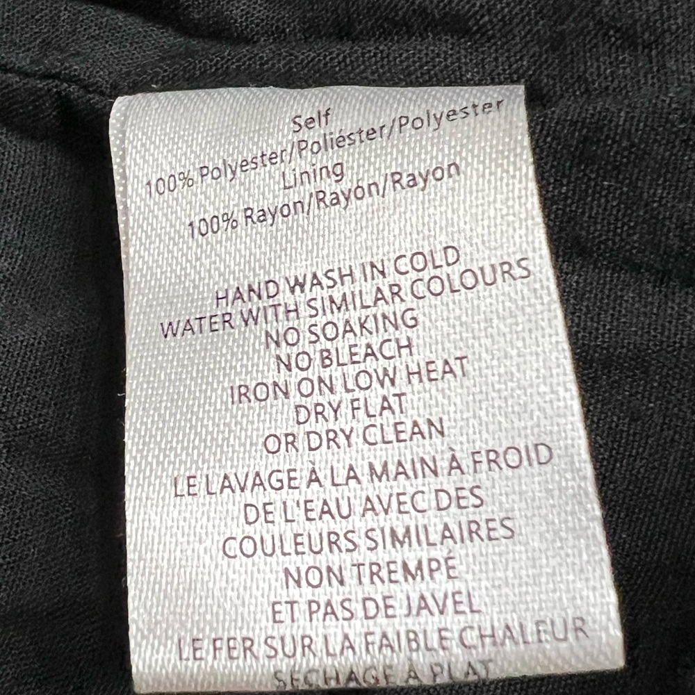 NEW CIEBON Eliza Embroidered A-Line Dress Black 3/4 Sleeve L - Picture 13 of 13